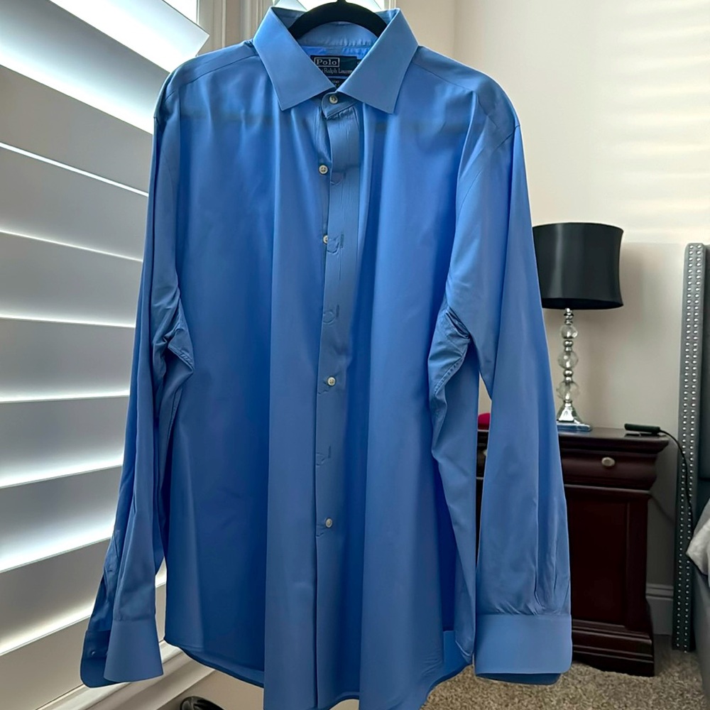 Ralph Lauren men’s dress shirt. 100% cotton. Like new.